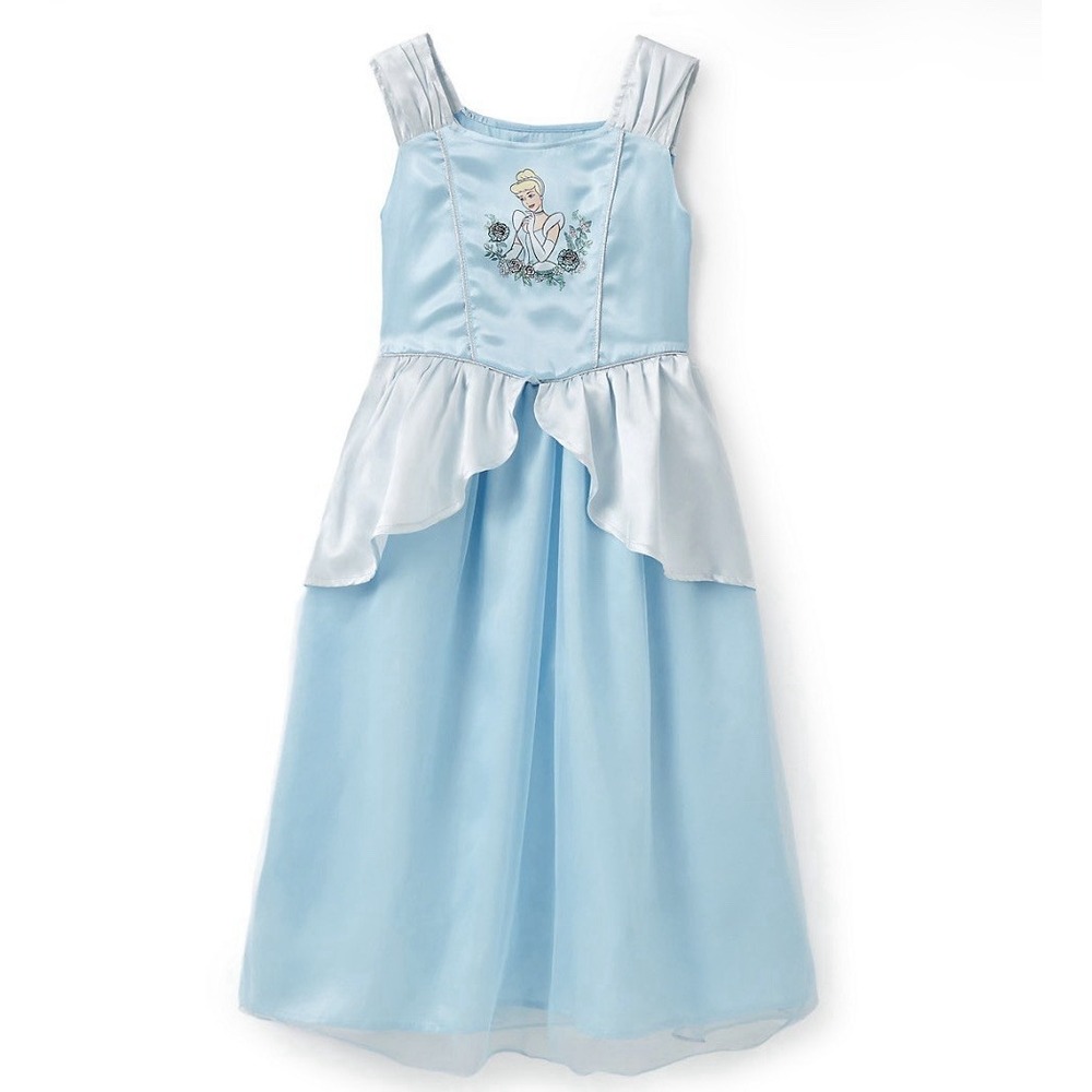 Disney Store Cinderella Princess Dress   Deluxe Nightgown Costume Girls 9/10 New